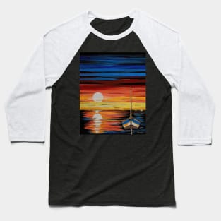 MOONLIGHT  Reflections Seascape Painting Baseball T-Shirt